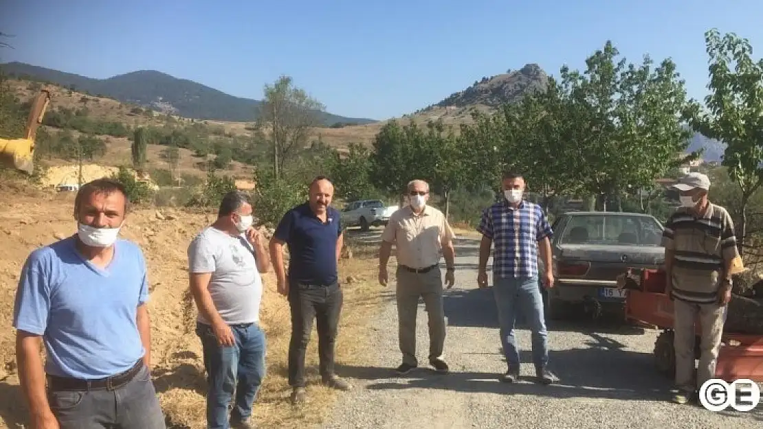 Eğrigöz'de 6  km'lik Yol Alt Yapı Çalışması Sürüyor