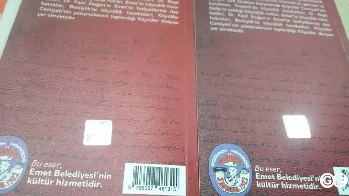 Emet Belediyesinden Kültür Hizmeti Kitap