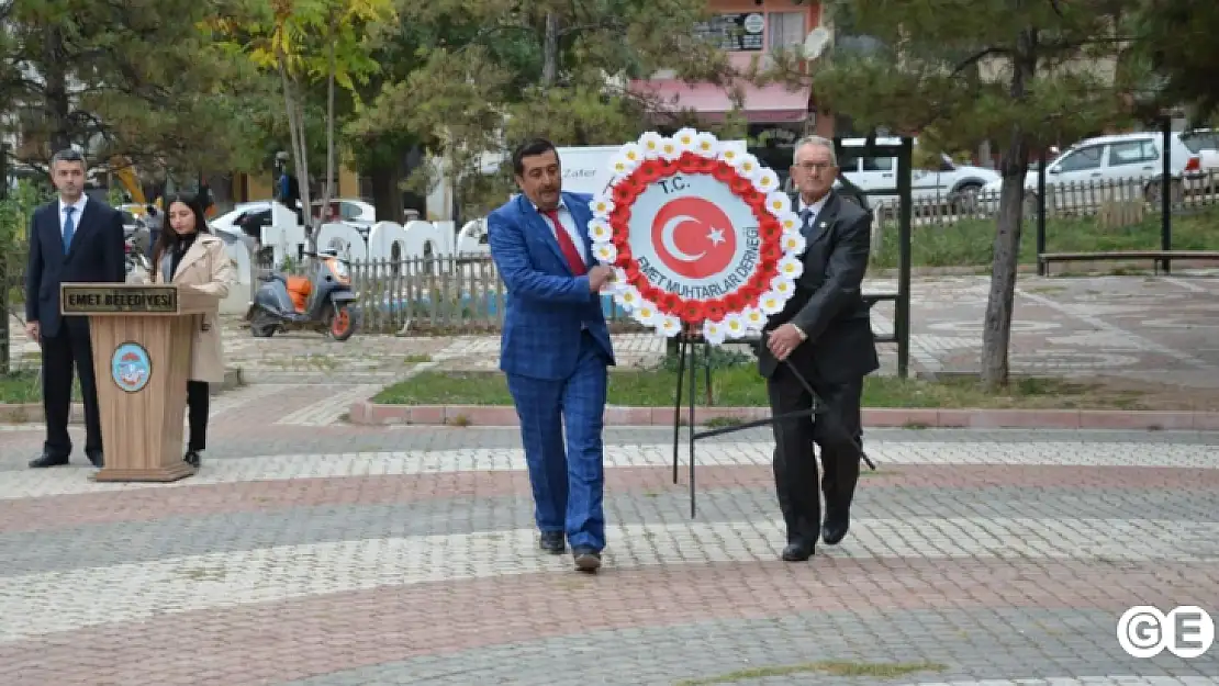 Emet'teki 40 muhtar, tören için bir araya geldi