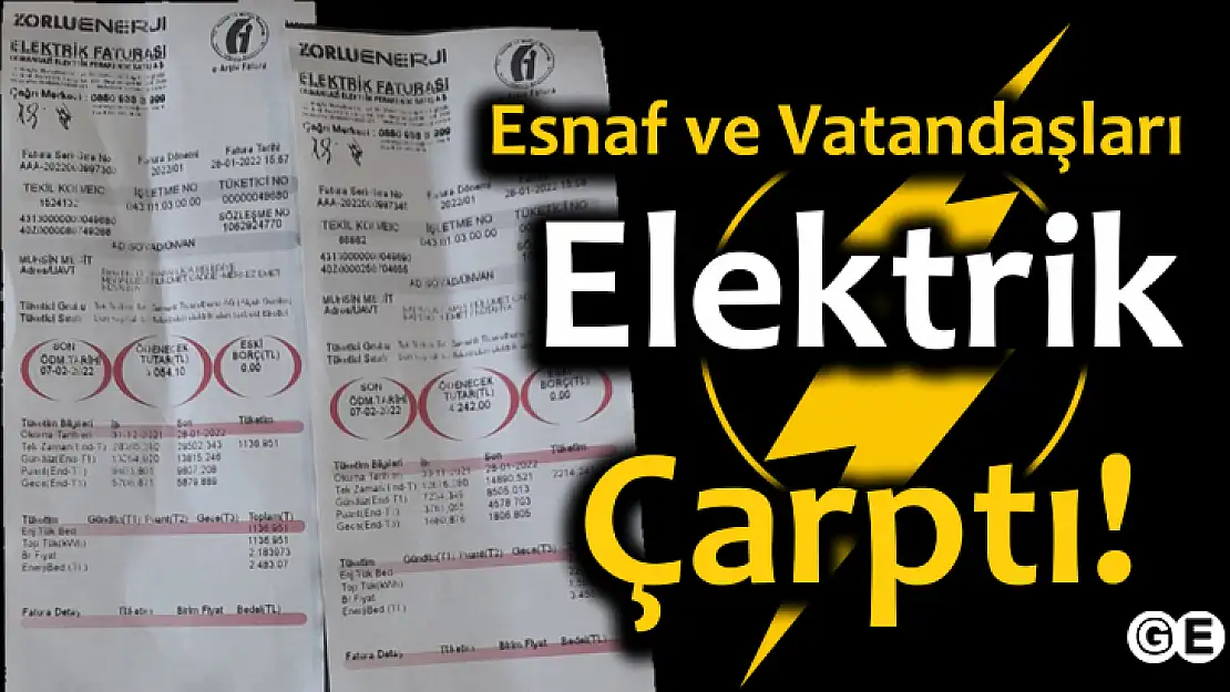 Esnaf ve Vatandaşı Elektrik Çarptı