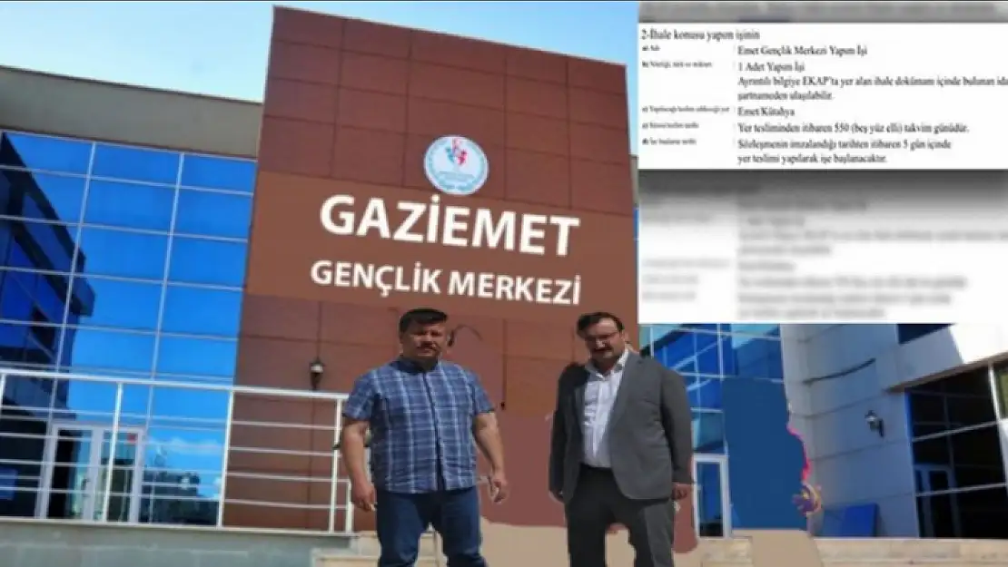 VE EMET GENÇLİK MERKEZİ 27 KASIMDA İHALEDE