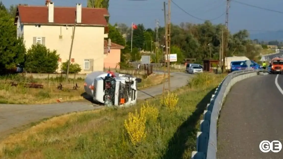 Tavşanlıda LPG Tankeri Devrildi,Faciadan Dönüldü!