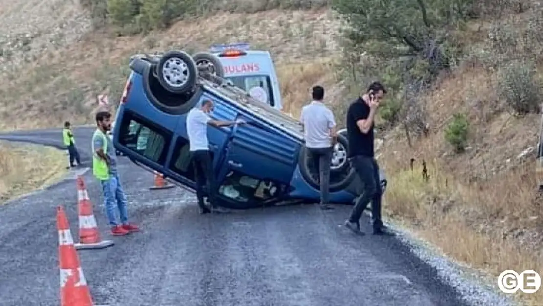 Virajı Alamayarak Takla Attı 1 Yaralı