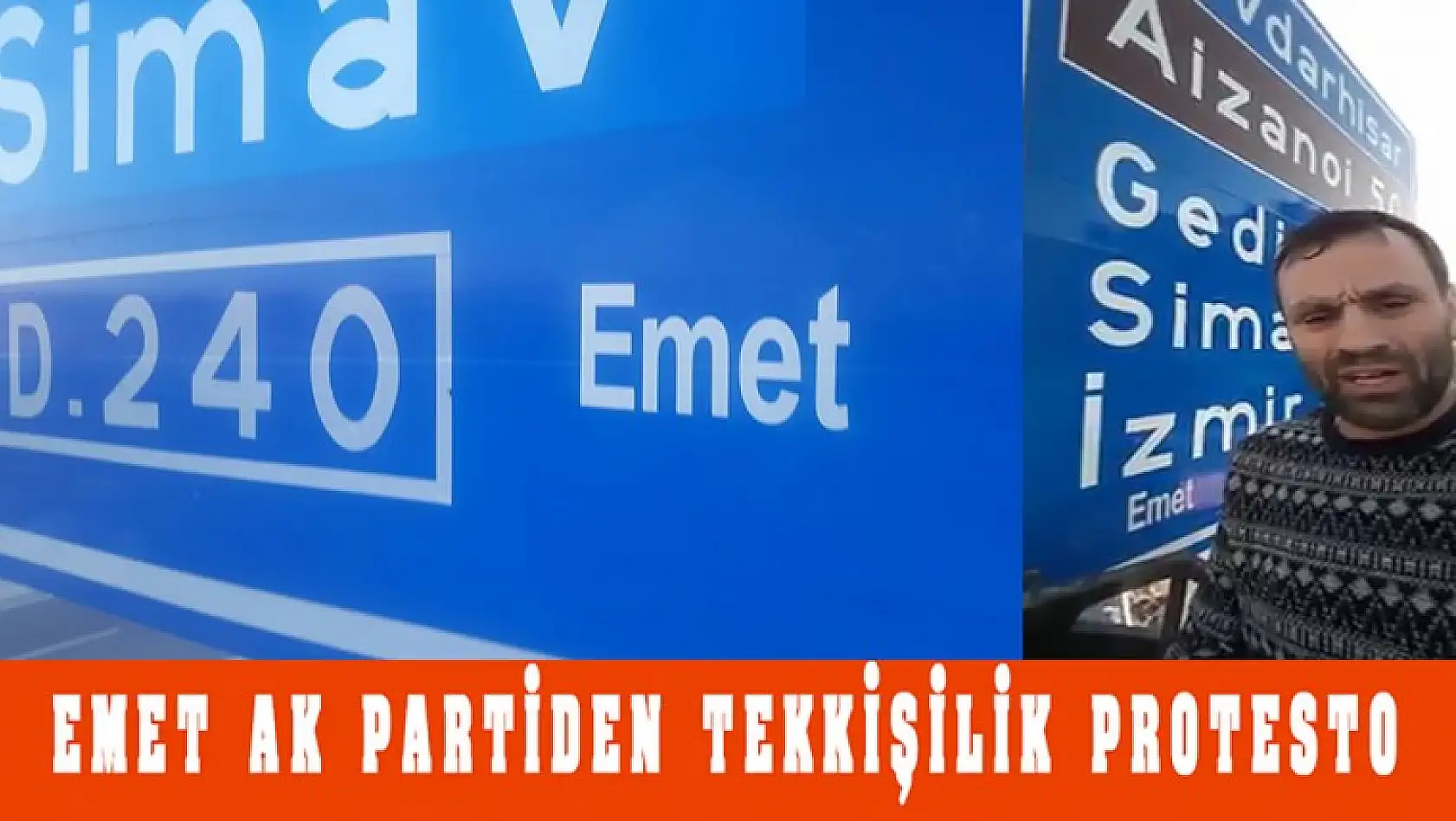 Emet Ak Partiden Tek Kişilik Protesto