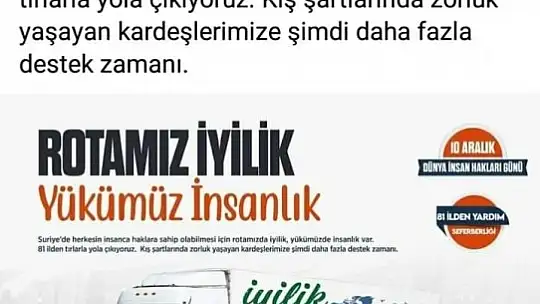 Emet İHH'dan Sığınma Kamplarına Destek Tırı
