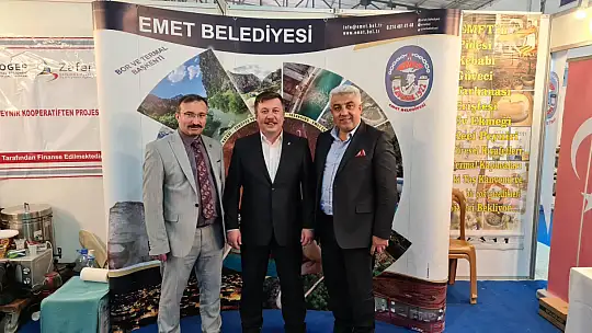 Kütahya Tarım Fuarı açılırken Emet Fuarda yerini aldı