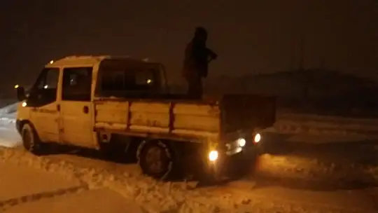 Emet'te Yoğun Kar Yağışı Tüm Ekipleri Alarma Geçirdi
