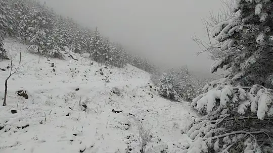 Emet Eğrigöz Dağı'nda kar kalınlığı 25 santimetreyi geçti