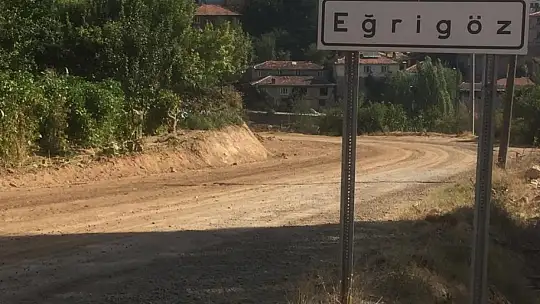 Eğrigöz'de 6 km'lik Yol Alt Yapı Çalışması Sürüyor