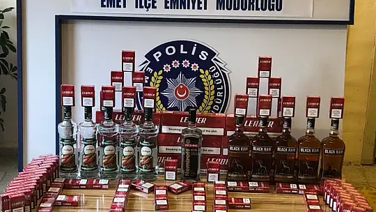 Emet'te Kaçak Sigara Ve İçki Operasyonu