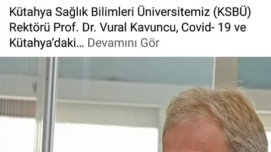 Sağlık Bilimleri Üniversitesi Rektörü Kavuncu, koronavirüsle ilgili uyardı