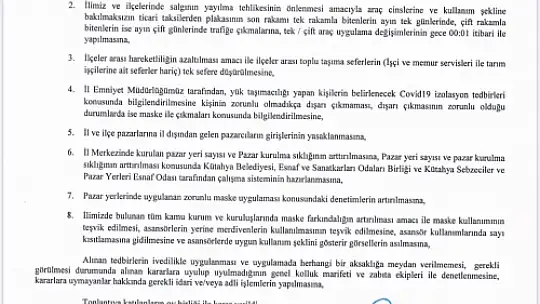 Hıfsı Sıhha İlçe Pazarlarına Girişleri Yasaklarken,Tavşanlı Zabıta Tepki Topladı