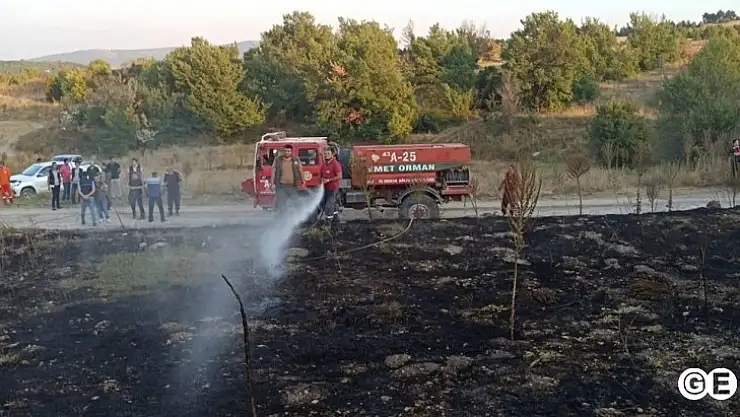 Anız Yangını Ormana Sıçramadan Söndürüldü