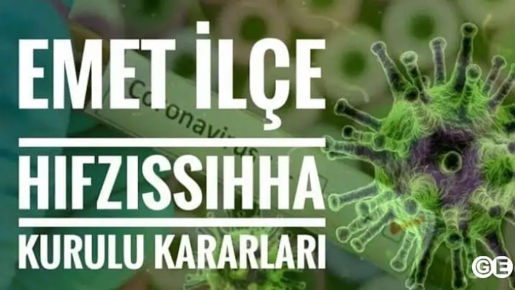 Emet İlçesinde Corona İle Mücadelede Yeni Dönem Başladı