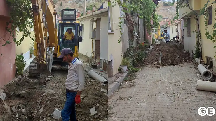 Emet'te dar sokaklar çalışmaları zorlaştırıyor