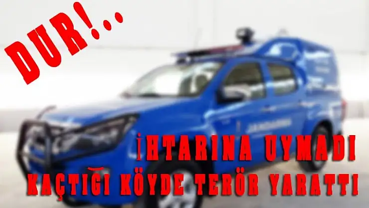 JANDARMADAN KAÇAN ARAÇ KAYI KÖYÜNDE YAKALANDI