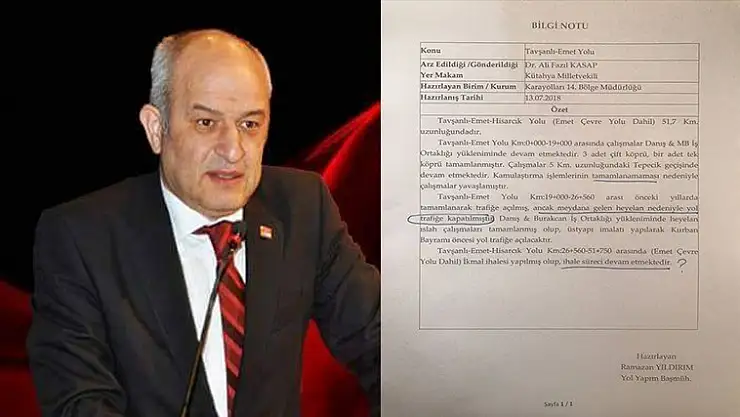 FAZIL KASAP EMET TAVŞANLI YOLUNU SORDU