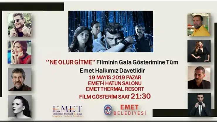 NE OLUR GİTME FİLM GALASI PAZAR GÜNÜ EMET'TE