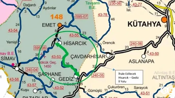 Hisarcık-Gediz yolu 22 Nisan'da yeniden ihaleye çıkıyor