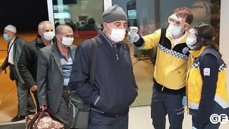 Kütahyada Umrecilere Koranavirüs Kontrolü