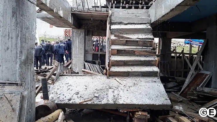 Merdiven çöktü, 1 işçi yaralandı
