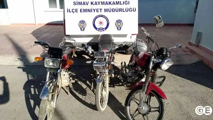 Simav'da motosiklet hırsızlığına 5 tutuklama