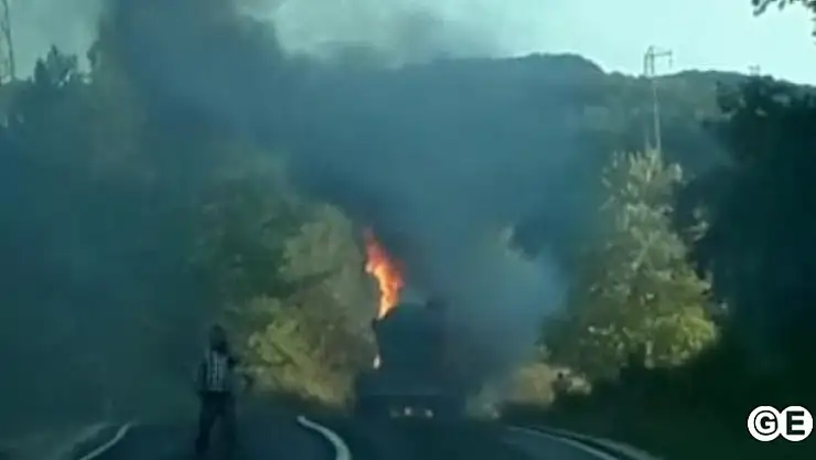Sülfirik Asit Yüklü Tanker Yandı