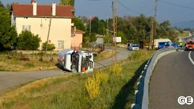 Tavşanlıda LPG Tankeri Devrildi,Faciadan Dönüldü!