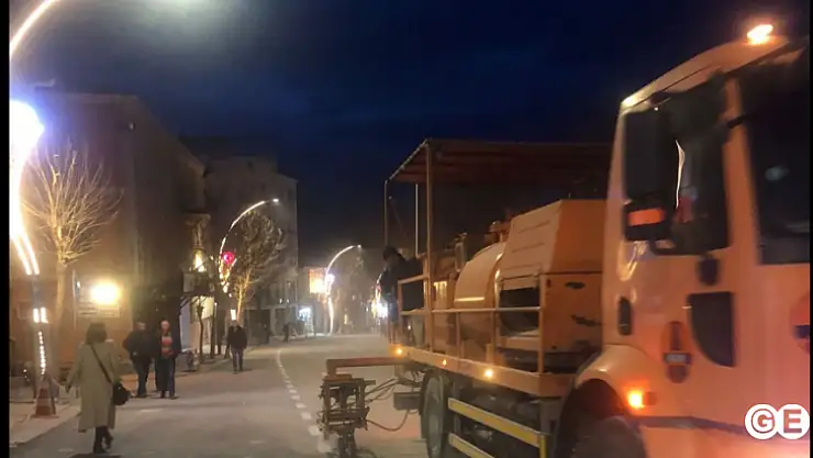 Yol çizgi çalışmaları tamamlandı